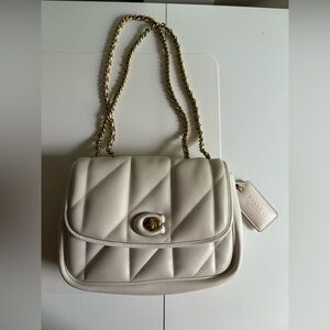 White/Gold Coach Shoulder/Crossbody Purse